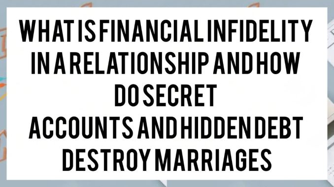 What Is Financial Infidelity in a Relationship and How Do Secret Accounts and Hidden Debt Destroy Marriages