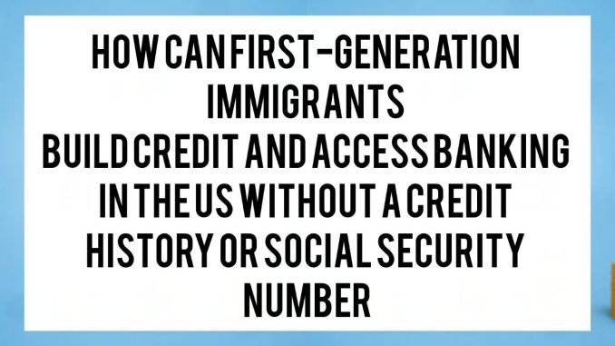 How Can First-Generation Immigrants Build Credit and Access Banking in the US Without a Credit History or Social Security Number